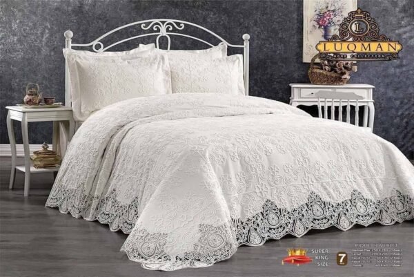 اسعار مفارش سرير للعرايس مطرزة موديل وردة جورية